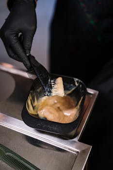 Hair color application